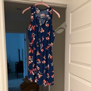 41 Hawthorn Navy and Red Floral Mini Dress